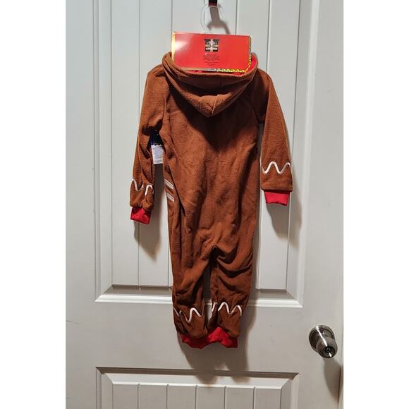 PJ's & Presents Christmas Gingerbread One-Piece Pajamas Holiday Girls 2T New! - Picture 4 of 4